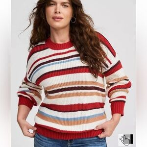 Torrid Red Striped Sweater